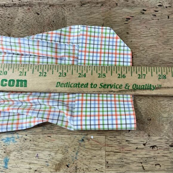 ETRO Shirt Men's 46‎ Long Sleeve Colorful Check Cotton Dress Button Italy - Picture 7 of 9